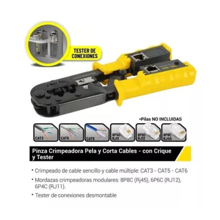 PINZA CRIMPEADORA CON TESTER CROSSMASTER - Imagen 4